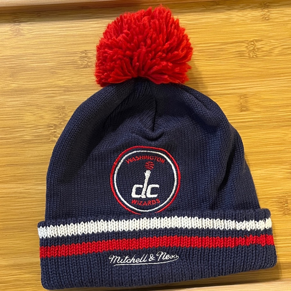 DC Wizards Mitchell & Ness Cuffed Pom Beanie